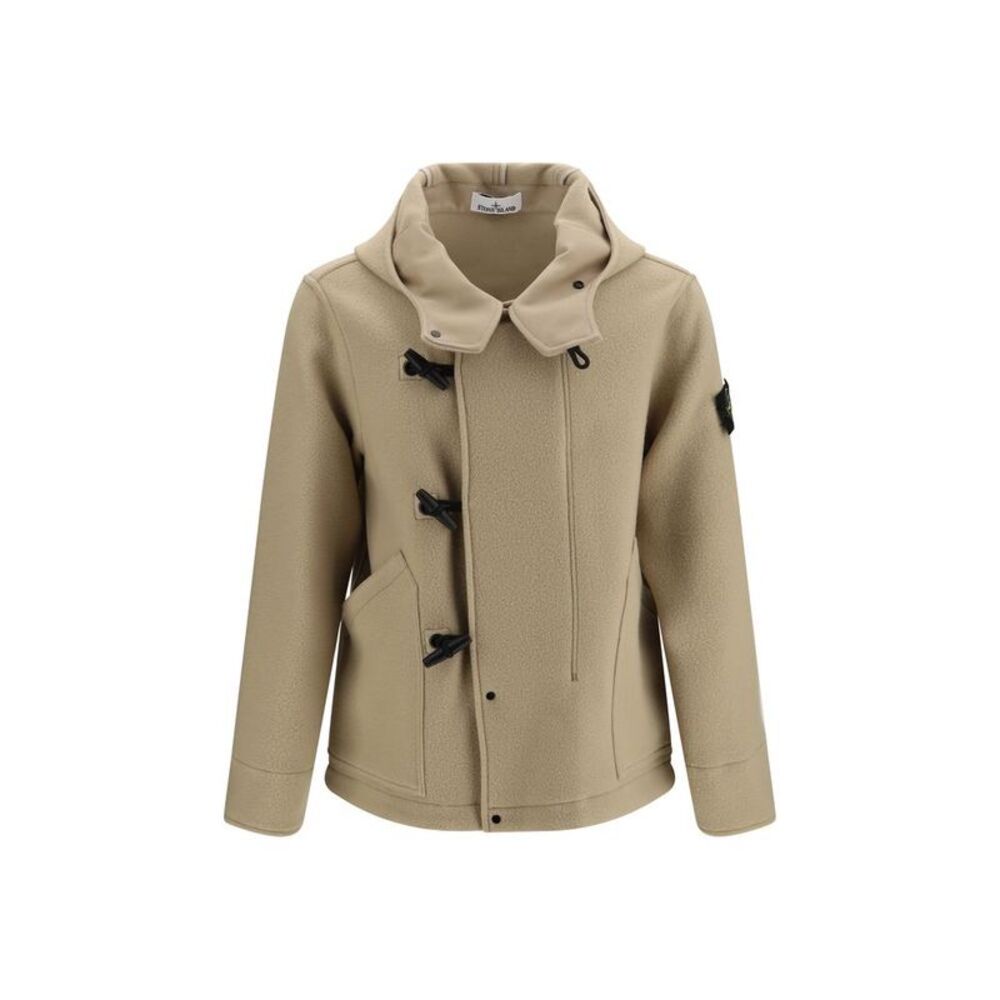 Stone Island Beige Wool Oves Aries Full-Length Men's Jacket